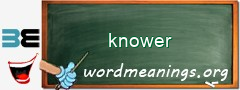 WordMeaning blackboard for knower